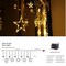 12 Star Curtain Lights 138 LED Curtain String Lights Plug-in 8 Lighting Modes Ramadan Decoration, Indoor and Outdoor Wedding Garden Decoration, Christmas Curtains